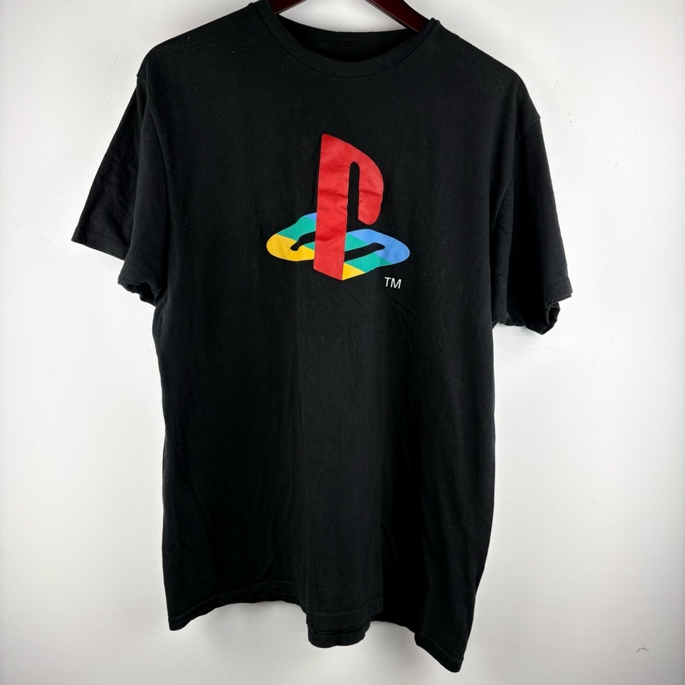 Sony Official Men’s PlayStation Classic Black Logo Short Sleeve T- Shirt Sz XL - Picture 2 of 7